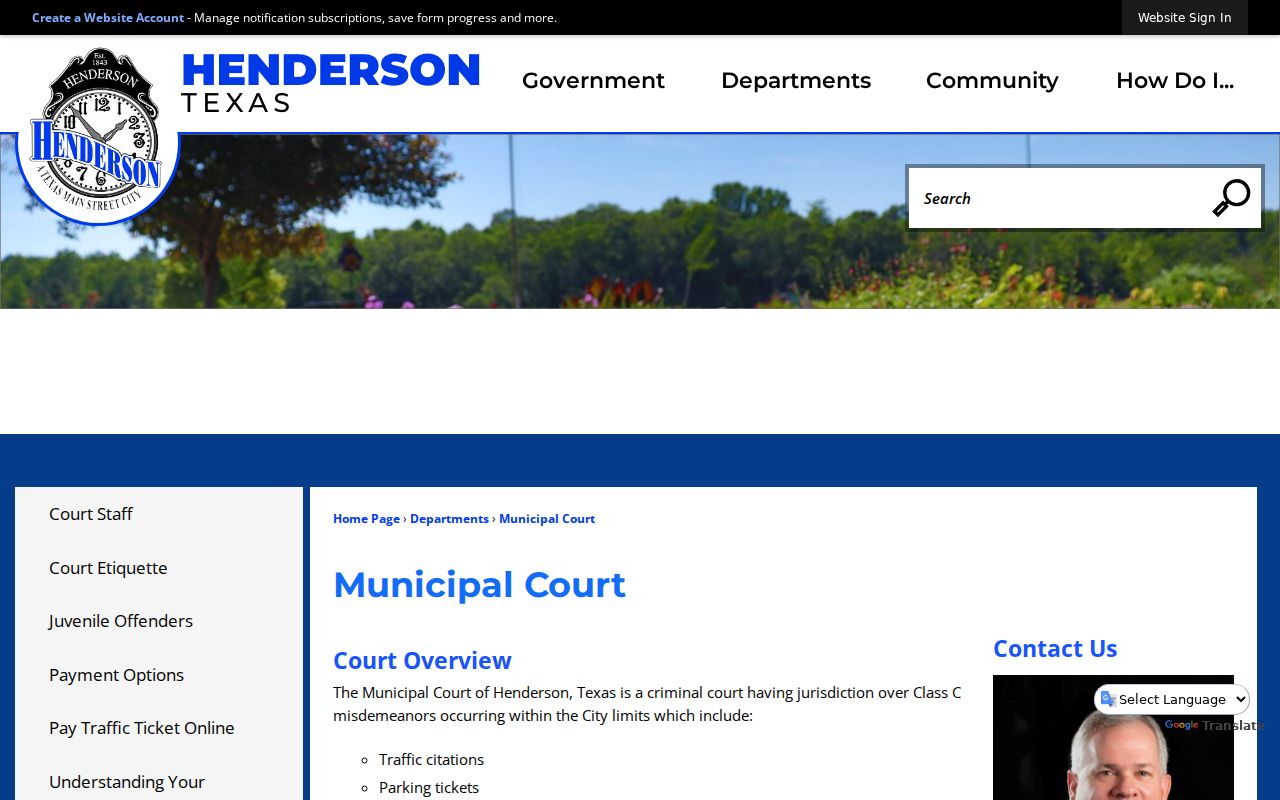 Henderson court docket Municipal Court Class C information