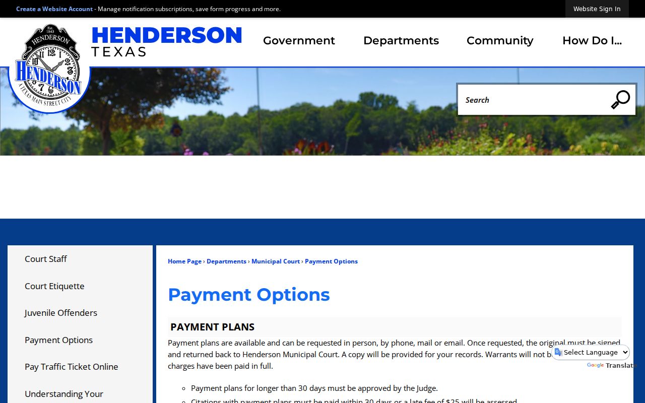 Henderson court docket payment plan and resolution options