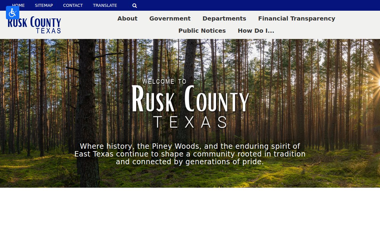 Rusk County court docket courthouse access